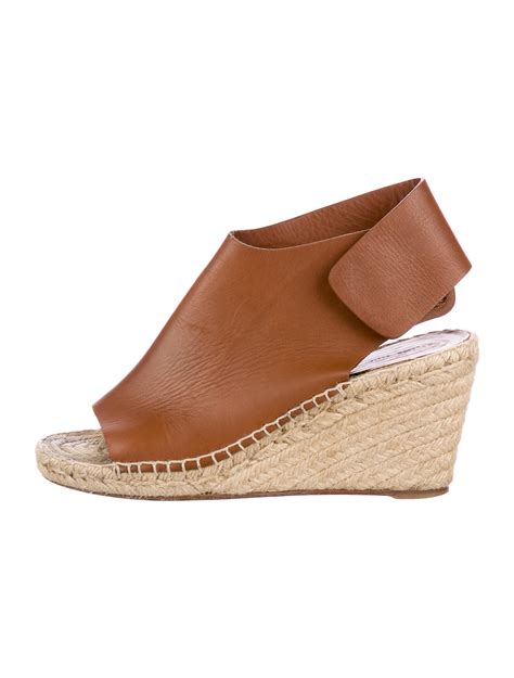 celine espadrille wedge sandals.